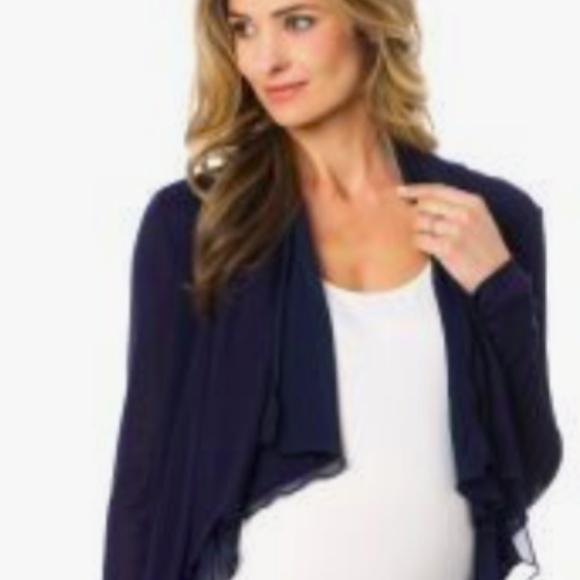 NWT Long Sleeve Drape Front Maternity Cardigan - Picture 2 of 6